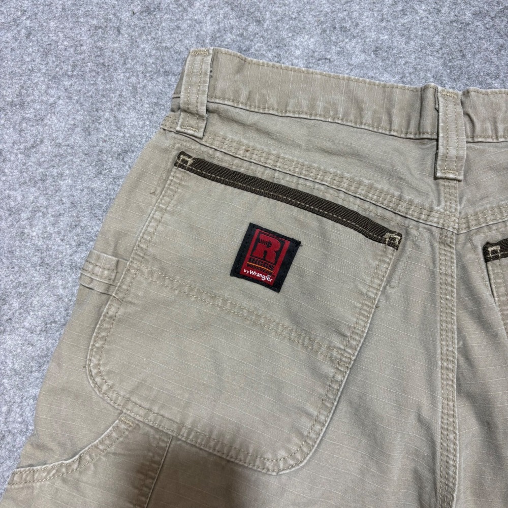 Wrangler Riggs Workwear Mens Khaki Ripstop Carpenter Shorts 3W320DK Size 30 - Picture 2 of 7